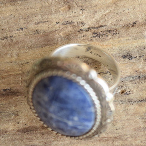 Carolyn Pollack Sodalite Ring - Size 8.25